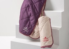 ROYAL AIR MAROC Business Class Airline Blanket by Bayart - Purple - 70 x 55"