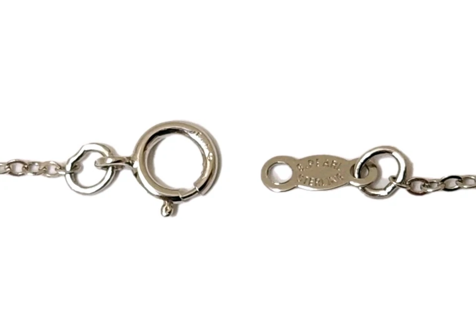 NUEVO Collar Cadena Colgante Erwin Perla Plata Esterlina Letra P Inicial 1CT CZ Foto 2 de 4