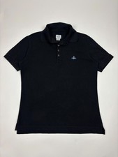 Vivienne Westwood Orb Logo Polo Shirt Black Mens Size XL Designer