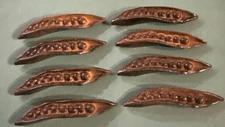 Pottery Barn Cast Iron Pea pods Place Card Holders Rusty Farmhouse Vegetables