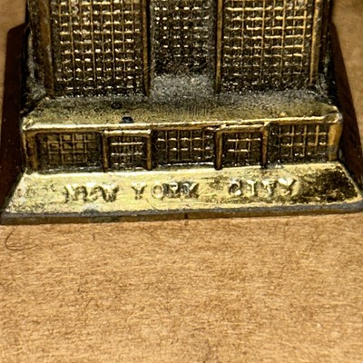 Empire State Building NYC Souvenir Miniature 4.25” Bronze Figure