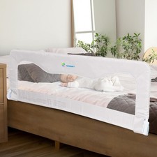 TotCraft 59"W Toddler Bed Rail for Twin Full Queen King Beds Thick Mattresses -