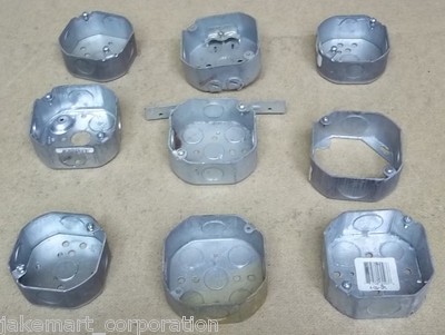 Electrical Steel Octagon Rough In Boxes Lot of 9 | eBay