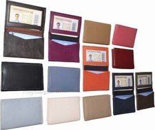 Men and women's leather business card id credit card case 30 plus card holder NW