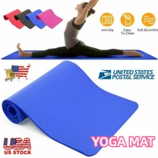 Thick Gym Exercise Mat Yoga Mat Pilates Workout Pad Non Slip Home Class Fitness