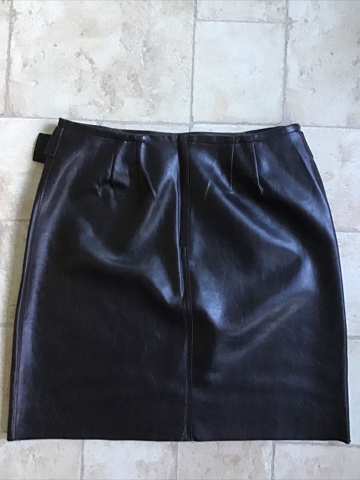 Next Women’s Dark Brown Leather Feel Look Short P… - image 3