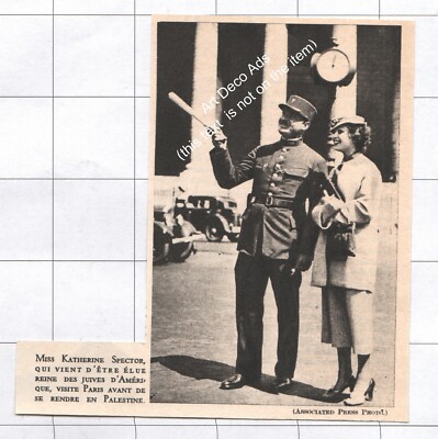 1933 Miss Katherine Spector, gewählte Königin des jüdischen Amerikas, besucht Paris