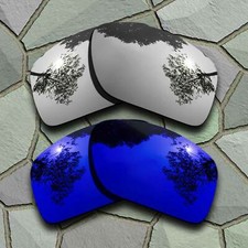US Silver Violet Blue Polarized Lenses Replacement For-Oakley Det Cord