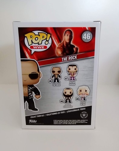 Funko Pop WWE Dwayne "The Rock" Johnson #46 vinyl figur schwarze Kleidung - Bild 3 von 6