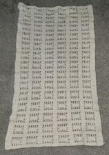 Off White Cream Crocheted Baby Blanket Cover 43x25 Coverlet Newborn Parents