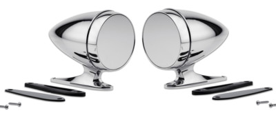 NEW! Mustang Shelby Bullet Style Chrome Mirrors GT350 Cobra Tiger GT500 Pair Set