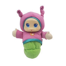 Playskool Pink Glo Worm Plush Doll SPANISH Lullaby Prayer Light Up Toy Hasbro