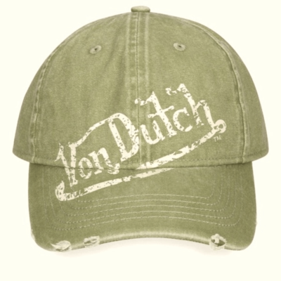 Vintage Y2K Von Dutch Green Logo Beanie O/S Vintage Y2K Unisex Adults Black Deadstock Von Dutch Beanie  main image 3