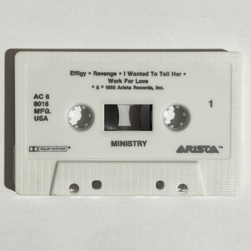 Ministry With Sympathy Cassette Tape Album Arista OG USA 1st Press New Wave OOP - Picture 3 of 4