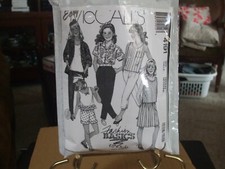 McCall's 4191 Girl's Shirt, Pants, Shorts, Top Skirt Pattern - Size M