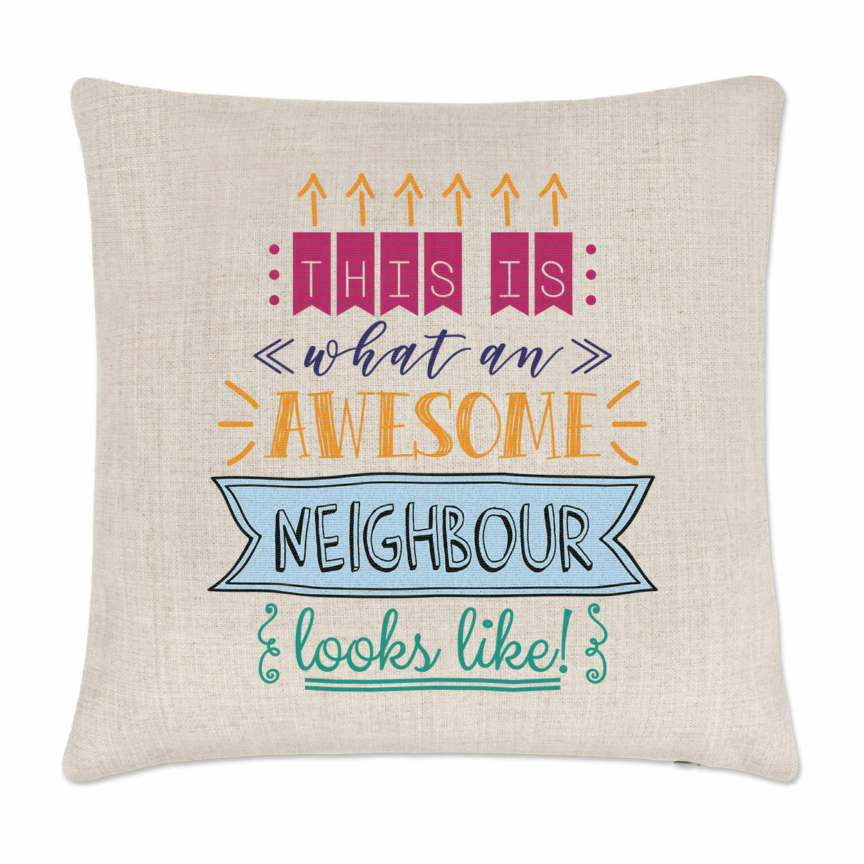 This Is What An Awesome Neighbour Looks Like Cushion Cover Pillow Funny Best