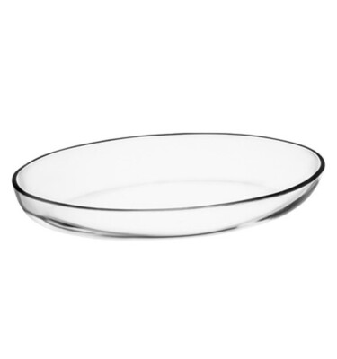 Borcam Glas Auflaufform  Glasbräter Glasauflaufform Oval Servierform Neu