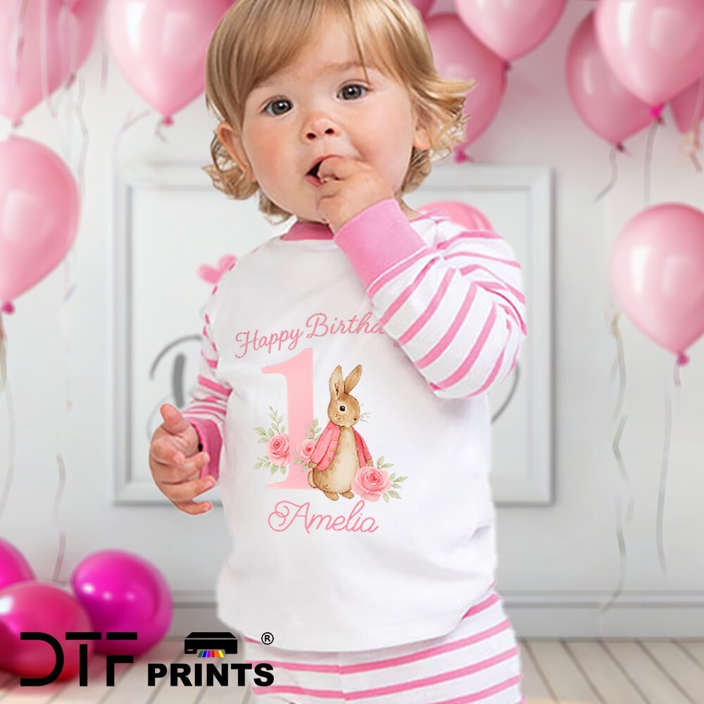 Personalised Baby Pyjamas with Printed Name Custom Kids Birthday