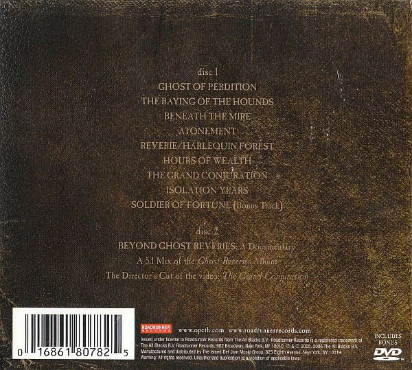 Ghost Reveries: Special Edition [Digipak] by Opeth (CD, Oct-2006, 2 Discs, Roadr - Image 2 of 2