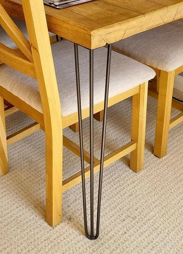 Silverton Dinning Table - Medium Oak - Hair Pin - Image 2 of 4