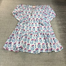 Oliphant Dress Women Extra Small Ballon Sleeve Short Dress Popy Blue 1116V