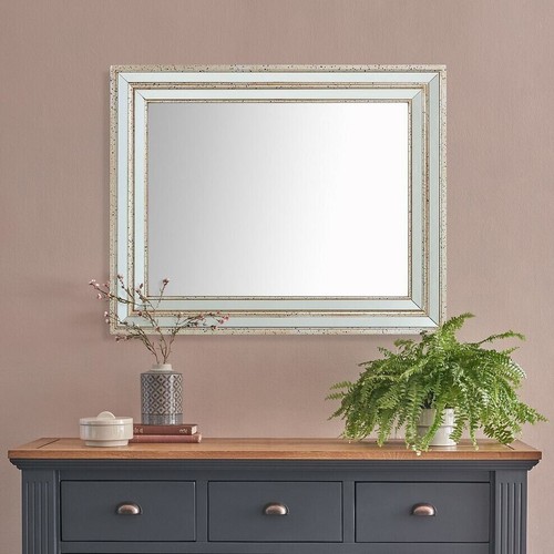 Oak FurnitureLand Grace Wall Mirror Antiqued Silver Décor eBay