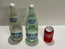 2 Different Dr Pepper Sugar Free Quart Bottles Different Colors