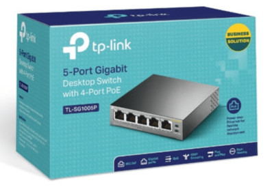 TP-Link 5-Port Giga Desktop Swit w/4-Port PoE, 5 Giga RJ45 | TPLink TL-SG1005P