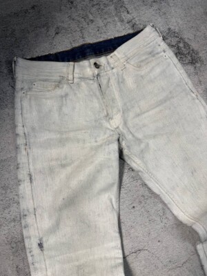 Maison Martin Margiela MMM and H&M Painted White Jeans Denim