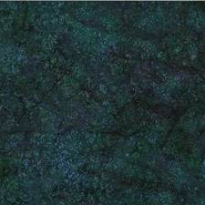 Hoffman Batiks Fabric - Bali Batik - Teal Swirly Flowers  V2535-21
