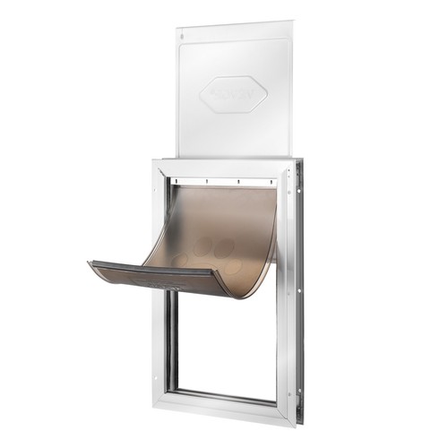 VEVOR Haustierklappe Katzenklappe Hundeklappe Magnetklappensystem Aluminium M - Foto 9 di 12
