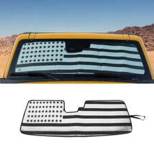 Windshield Window Sunshade Sun Visor UV Cover For Ford Bronco 2021 2022+ US Flag
