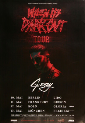 G-Eazy - When Its Dark, All Cities 2016 | Konzertplakat | Poster