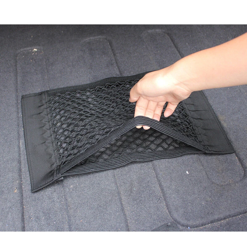 1x Malla Duradera Red de Carga Coche Bolsa de Almacenamiento Bolsa Pegatina de Pared Organizador para Maletero Foto 3 de 4
