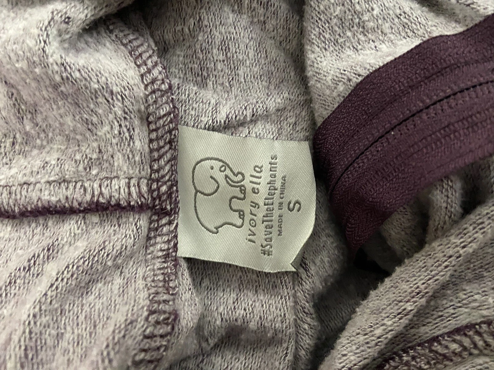 OFF WHITE Felpa con cappuccio Avorio Ella Donna Piccola Cerniera Intera