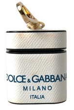 DOLCE & GABBANA Airpods Case White Blue Calf ...