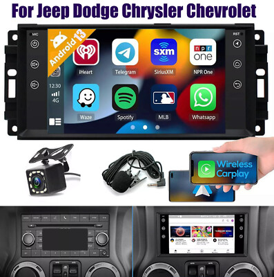 For Jeep Dodge Chrysler Various Models Android 13 Carplay Car Radio FM GPS WIFI