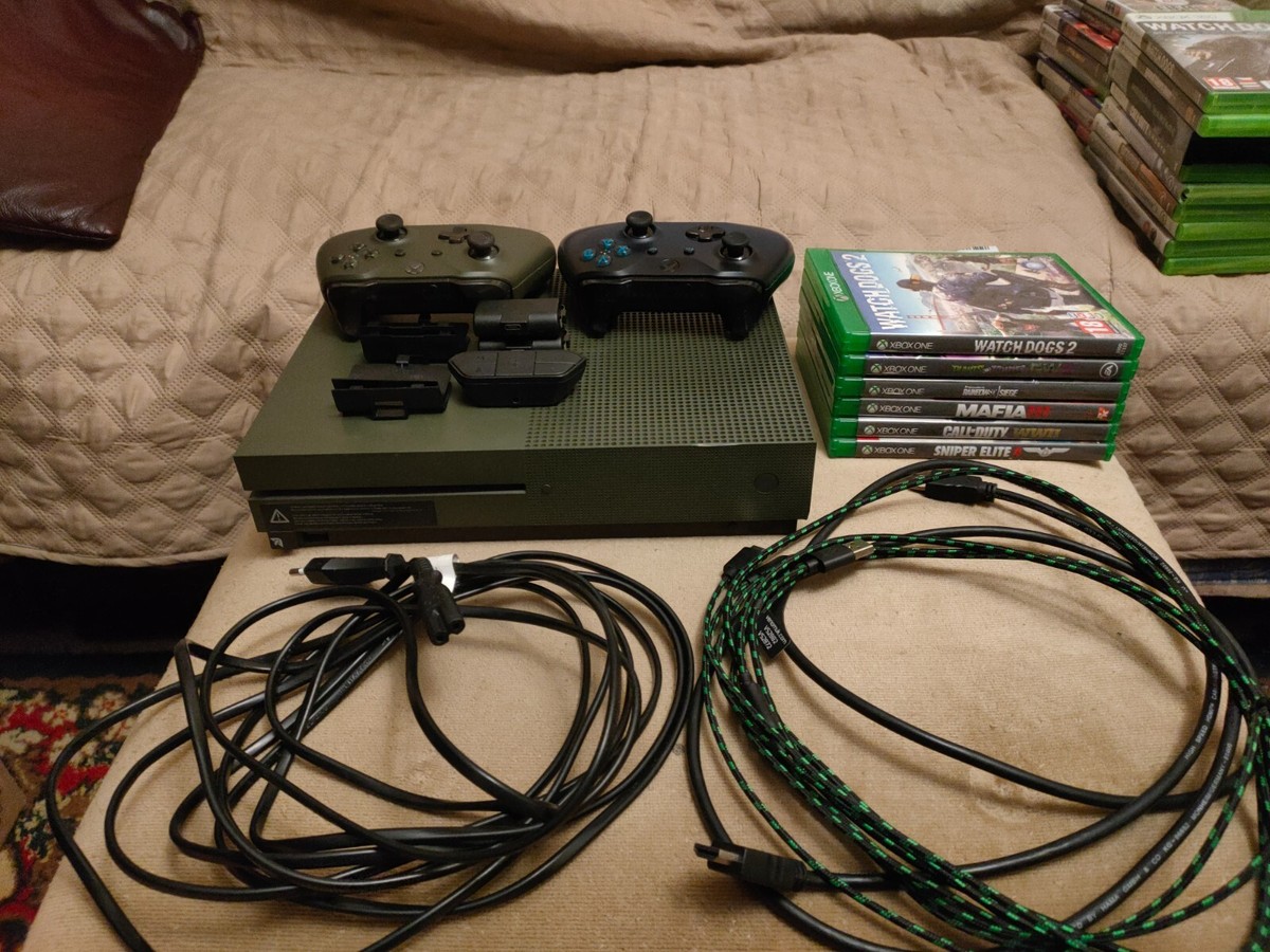 Microsoft Xbox One S Battlefield 1: Military Green Special Edition Bundle 