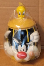 (Lot of 2) Sylvester & Tweety Bird Cookie Jar 1997 Warner Brothers Applause NEW
