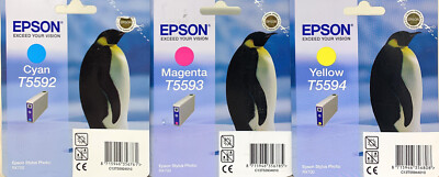 Epson T5592 T5593 T5594 Original Cyan Magenta Gelb Stylus Photo RX700 [X3PZ]
