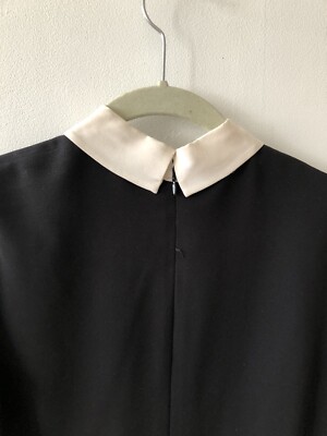Alice &Olivia Classic Black dress with white collar and cuffs, size 4 |  eBay UK