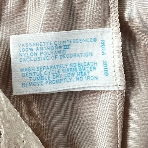 Vassarette Underneath It All Vintage Half Slip Small Lace Champagne Antron USA - Bild 4 von 9