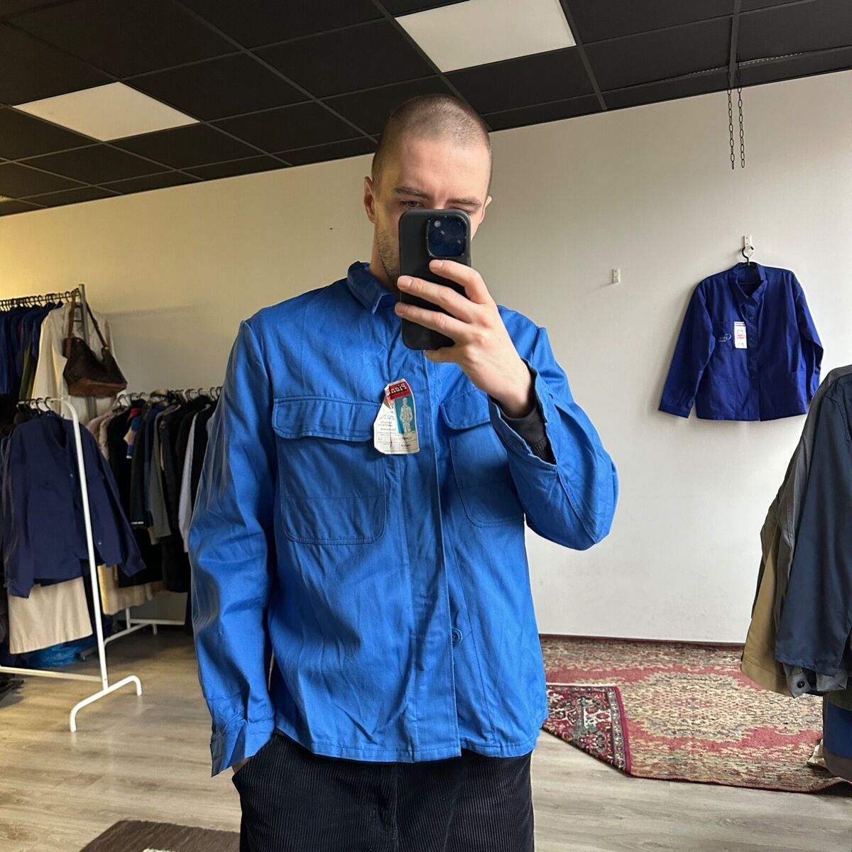 Vintage Pionier French German Workwear Blue Sanfor Chore Vintage Pionier French German Workwear Blue Sanfor Chore