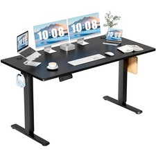 63 Inch Electric Standing Desk Height Adjustable, Sit to Stand Computer Works...