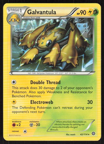 Galvantula - Artist match Rare 2016 Steam Siege 42/114 NM