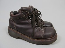 Vintage Dr Martens Ankle Boots Womens Size US-6 Brown Chunky Made England 8542