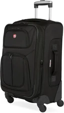 SwissGear Sion Softside Expandable Luggage – Carry-On 21-Inch, Black 