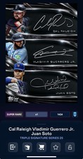 DIGITAL TOPPS BUNT Raleigh/Guerrero Jr./Soto SUPER RARE TRIPLE SIGNATURE Read