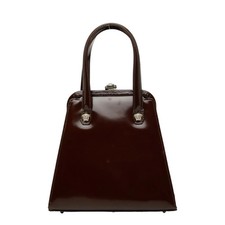 VERSACE Medusa Mini Handbag Bordeaux Patent Leather