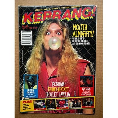 SKID ROW KERRANG NO.400 MAGAZINE JULY 11 1992 - SEBASTIAN BACH Cover with more